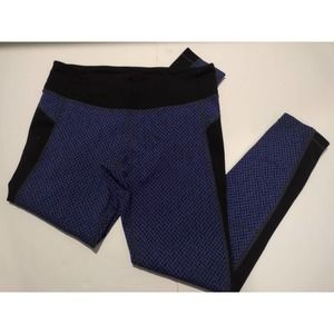 Kirkland Signature Ladies Leggings Running Size M Black and Blue
